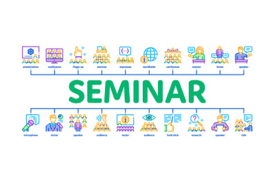 Seminar Conference Minimal Infographic Banner Vector