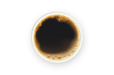 Coffee Cup Energy Black Drink Top View Vector