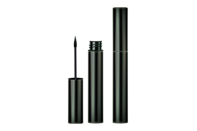 Eyeliner Brush And Container Cosmetics Set Vector