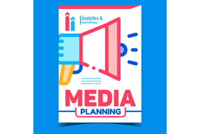 Media Planning Creative Promotional Poster Vector