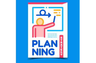 Planning Strategy Creative Promo Banner Vector