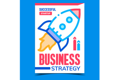 Business Strategy Creative Promo Banner Vector