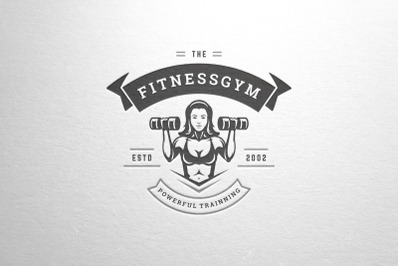 Sporty Woman Logo For Fitness Club