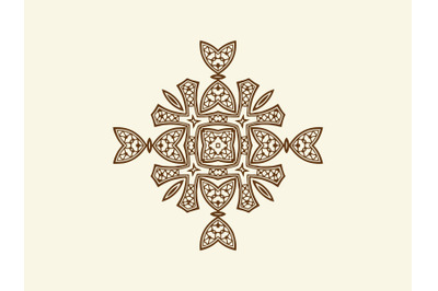 Ornament Abstract Brown Color Design