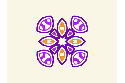 Ornament Abstract Purple Orange Color