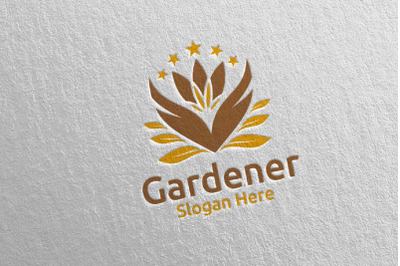 Botanical Gardener Care Logo Design 25