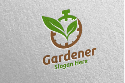 Speed Botanical Gardener Logo Design 26