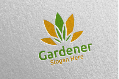 Botanical Gardener Care Logo Design 28