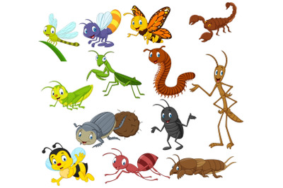 Cartoon Insect Vector Set