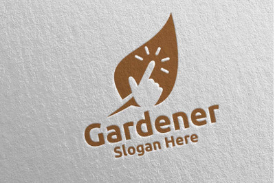 Click Botanical Gardener Logo Design 30