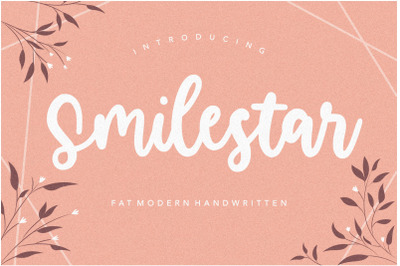 Smilestar is a Fat Modern Handwritten Font