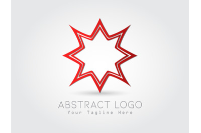 Logo Abstract Gradation Red Color