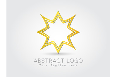 Logo Abstract Gold Color Design