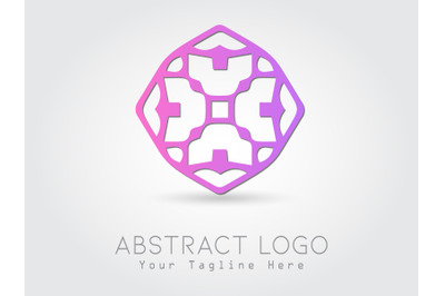 Logo Abstract Gradation Pink Purple Color