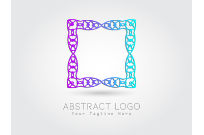 Logo Abstract Gradation Purple Blue Color