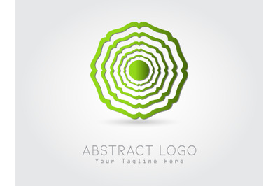 Logo Abstract Flower Gradation Green Color