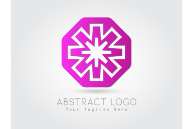 Logo Abstract Gradation Purple Color