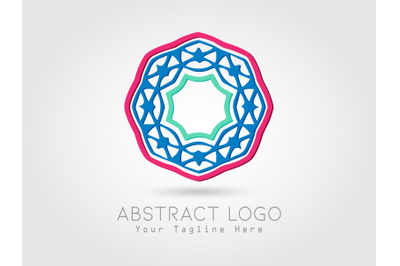 Logo Abstract Pink Blue Tosca Color