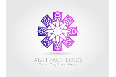 Logo Abstract Gradation Purple Pink Color