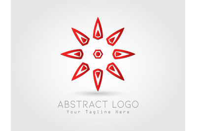 Logo Abstract Gradation Red Color