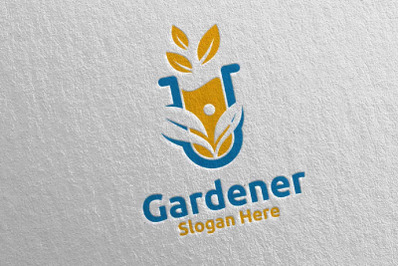 Lab Botanical Gardener Logo Design 36