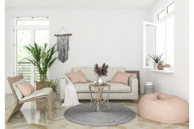 Interior scene - artwork background - interior mockup