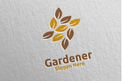 Botanical Gardener Care Logo Design 37