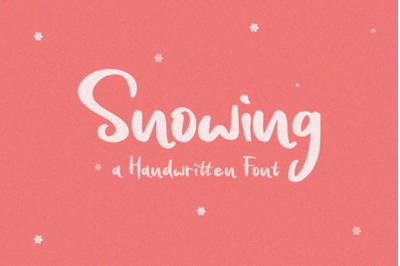 Snowing Handwritten Font