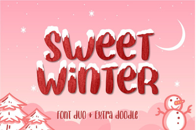 Sweet Winter Layered Font Duo