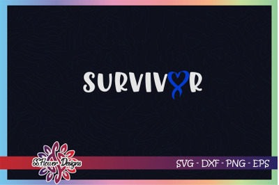 Survivor svg, ribbon cancer svg, blue ribbon, Prostate cancer