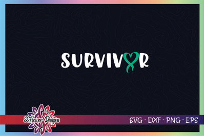 Survivor svg, ribbon cancer svg, jade ribbon, Liver cancer svg