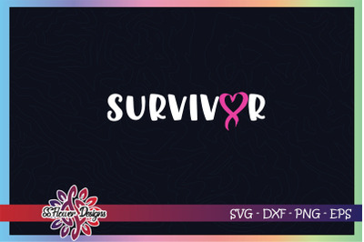 Survivor svg, ribbon cancer svg, pink ribbon, Breast cancer