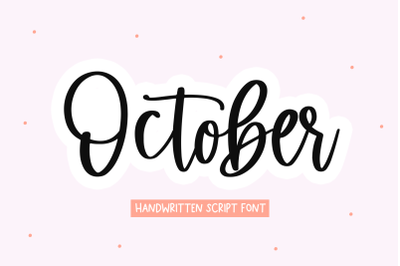 October - Handwritten Script Font