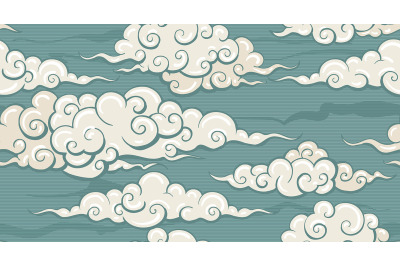 Eastern Seamless Cloud Pattern