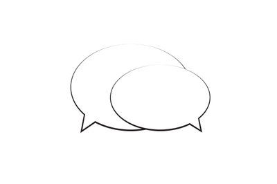 Speech bubble icon isolated