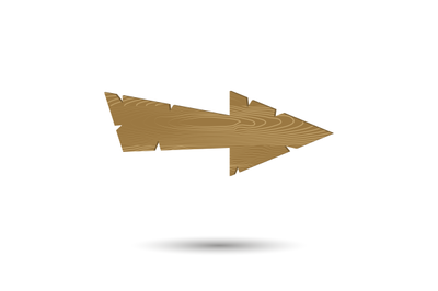 Arrow wooden isolated