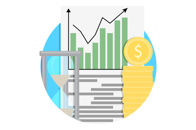 Growth of financial capital icon