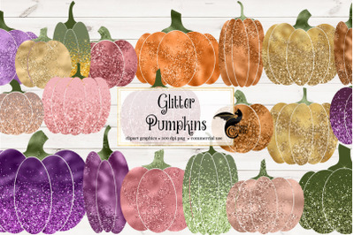 Glitter Pumpkin Clipart