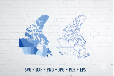 Bundle Canada provinces stencil Svg Dxf Eps Png Jpg