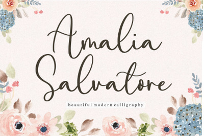 Amalia Salvatore Beautiful Modern Calligraphy Font