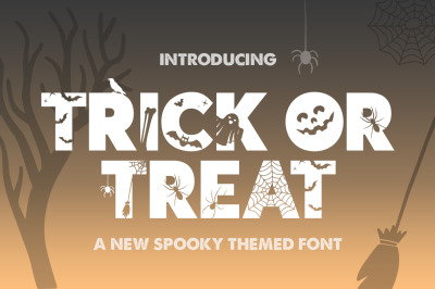 Trick or Treat (Silhouette Fonts, Spooky Fonts, Halloween Fonts)