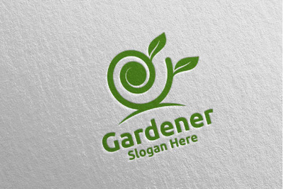 Botanical Gardener Care Logo Design 40