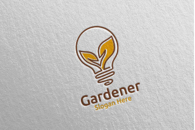 Idea Botanical Gardener Logo Design 41