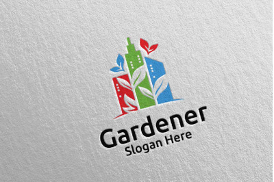 City Botanical Gardener Logo Design 44