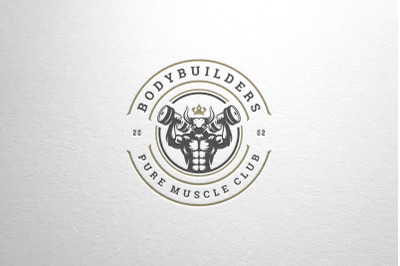 Bodybuilding Club Logo Design Template