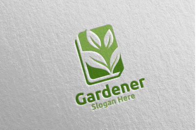 Book Botanical Gardener Logo Design 47