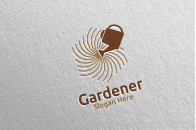 Botanical Gardener Care Logo Design 49