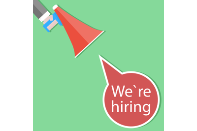 We hiring announce poster vector