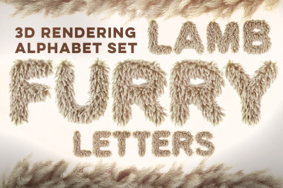 Lamb 3D Furry Letters Pack