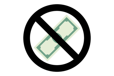 No cash money icon